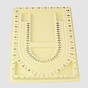 Planches de conception de perles rectangulaires en plastique, conseil de conception de collier, floqué, 9.25x12.80x0.79 pouce