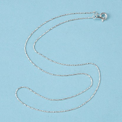 Латунь цепи ожерелья, тонкая цепь, 420x0.5 мм