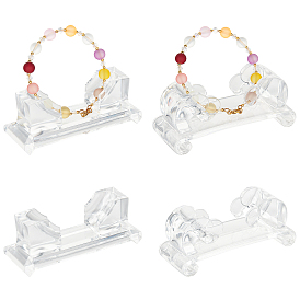 Fingerinspire 4 Pcs 2 Style  Acrylic Bracelet Display Stands, for Wrist Watch, Bangles and Bracelet