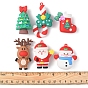 12 piezas 6 estilos colgantes grandes de plástico pvc, tema de la Navidad, calcetín de navidad y bastón de caramelo y muñeco de nieve y árbol y alce y padre