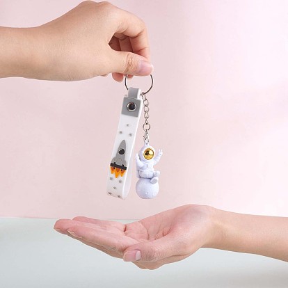 3 pcs astronaute porte-clés mignon espace porte-clés pour sac à dos portefeuille voiture porte-clés décoration enfants espace cotillons