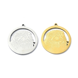 201 Stainless Steel Pendants, Laser Cut, Lutra Charm