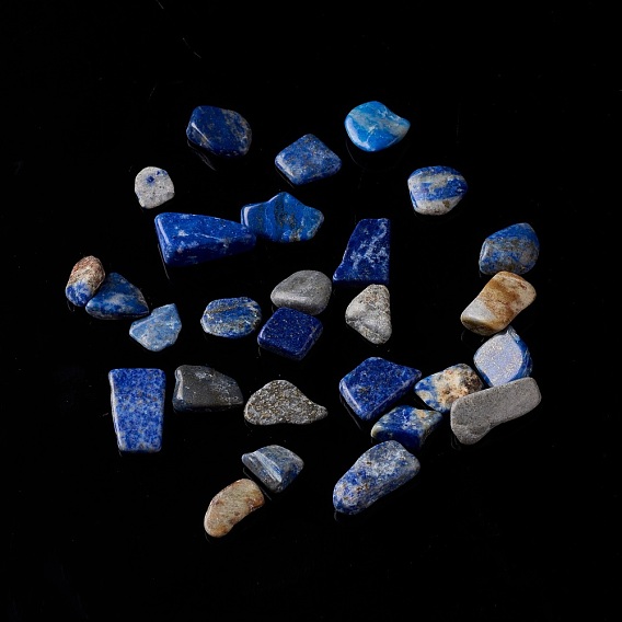 Lapis naturelles perles de puce lazuli, pas de trous / non percés