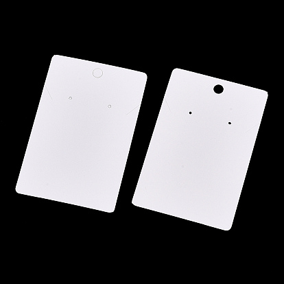 Papel rectangular un par de tarjetas de exhibición de pendientes con orificio para colgar, tarjeta de exhibición de joyería para almacenamiento de colgantes y aretes