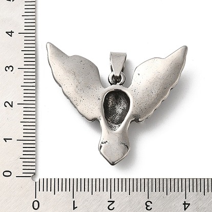 Подвески из титановой стали, античное серебро, череп птицы/бутылка и подвеска в виде черепа