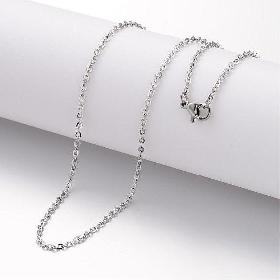 Chapado de iones (ip) 304 collar de acero inoxidable, cadenas de cable, con broches de langosta