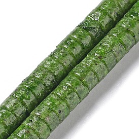 Natural Diopside Beads Strands, Flat Round/Disc, Heishi Beads
