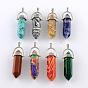 Mixed Stone Pendants with Alloy Findings