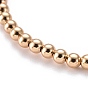 Bracelets de perles extensibles en laiton, ronde
