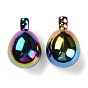 Uv perles acryliques plaqués, iridescent, larme