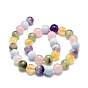 Un mélange naturel de pierres fines perles brins, aigue-marine naturelle & quartz rose & prehnite & citrine & améthyste, ronde