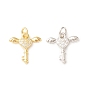 Brass Micro Pave Cubic Zirconia Charms, with Jump Ring, Key with Wing Charm