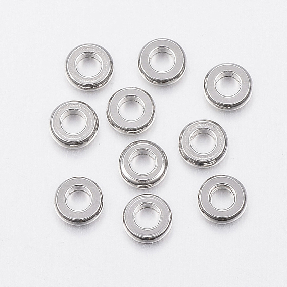 Revestimiento iónico (ip) 304 perlas de acero inoxidable, plano y redondo