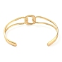 304 bracelet manchette rectangle creux en acier inoxydable pour femme