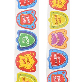 6 Styles Self-Adhesive Paper Cartoon Reward Stickers, Stickers for Students