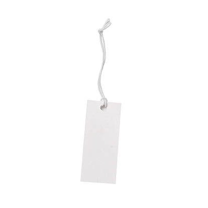 Étiquettes de prix du papier, avec cordon élastique, rectangle