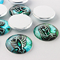 Constellation/Zodiac Sign Printed Glass Cabochons, Half Round/Dome