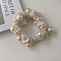 Cloth Elastic Hair Accessories, with ABS Imitation Pearl Bead, for Girls or Women, Scrunchie/Scrunchy Hair Ties