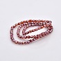 Pearl Luster Plated Glass Faceted Drum Beads Strands