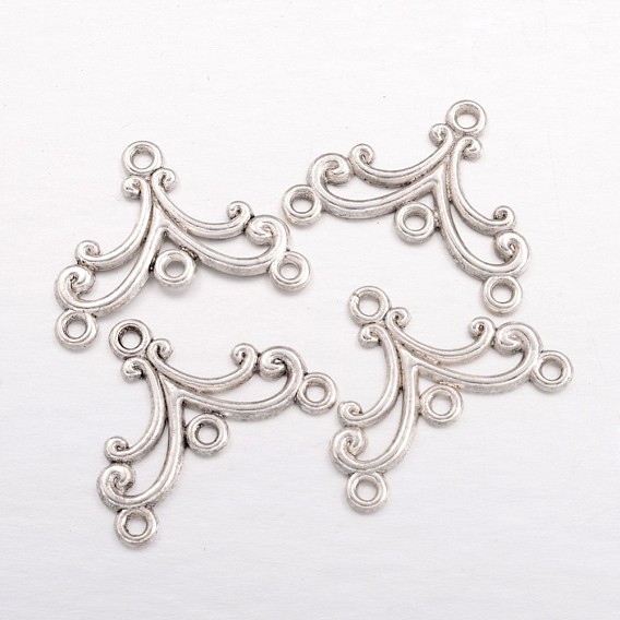 Alloy Chandelier Components, Lead Free and Cadmium Free, about 27mm long, 21mm wide, 1.5mm thick, hole: 2mm