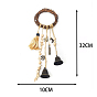 Witch Bell Protection Wind Chime, Rattan Doorbell Porch Garden Window Decoration, with Wood Beads