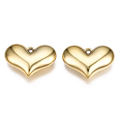 Electroplated CCB Plastic Pendants, Heart