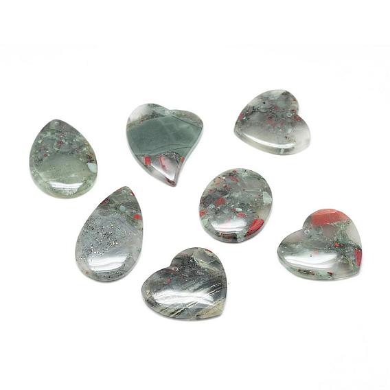 Natural Bloodstone Stone Pendants, Mixed Shape