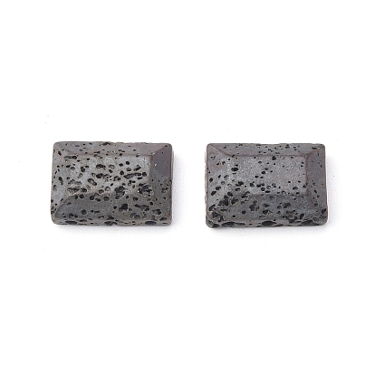Maillons multibrins en pierre de lave naturelle, rectangle