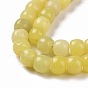Perles jades naturels de citron  , colonne