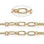 Brass Chains, Oval Link Chains, with Spool, Long-Lasting Plated, Unwelded