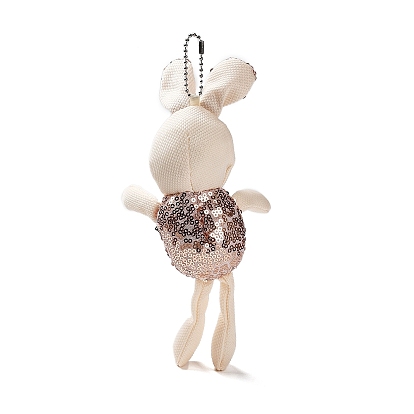 Dibujos animados pp algodón felpa simulación suave peluche juguete conejo colgantes decoraciones, regalo para niñas y niños