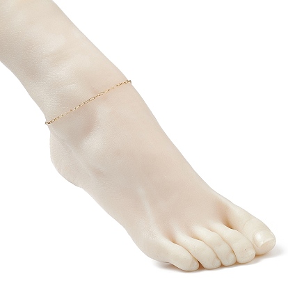 304 Stainless Steel Paperclip Anklets, with Lobster Claw Clasps and Chain Extenders
