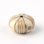 Perlas redondas planas planchas acrílicas, metal dorado enlaced, 12.5x7 mm, Agujero: 1 mm, sobre 703 unidades / 500 g