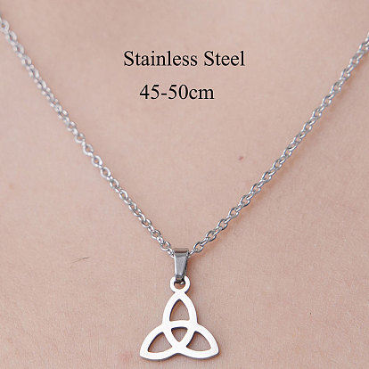 201 Stainless Steel Sailor's Knot Pendant Necklace