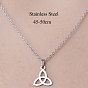 201 Stainless Steel Sailor's Knot Pendant Necklace