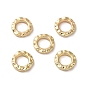 Rack Plating Zinc Alloy Linking Rings, Long-Lasting Plated, Round Ring, Hammered