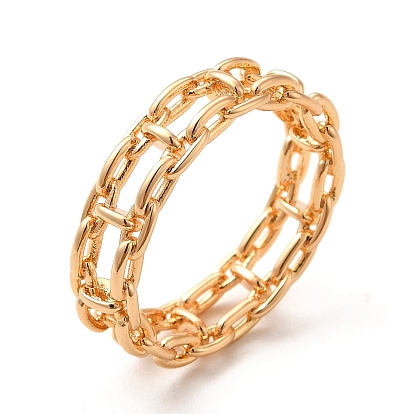 304 геометрическое кольцо из нержавеющей стали, полый, двойное кольцо на палец в форме цепочки