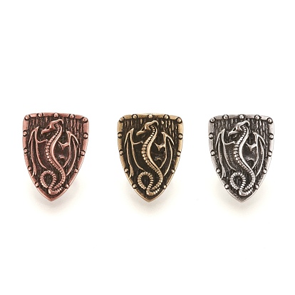 Многожильные звенья из латуни в стиле ретро, для изготовления кожаных браслетов, долговечный, щит с драконом