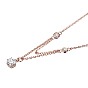 Ожерелья с подвеской из стерлингового серебра с шестигранной головкой и стразами, с кабельным цепи, 925 дюйм