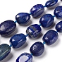Natural Lapis Lazuli Beads Strands, Tumbled Stone, Graduated Beads Strands, Tumbled Stone, Nuggets