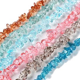 Transparent Glass Beads Strands, Chip