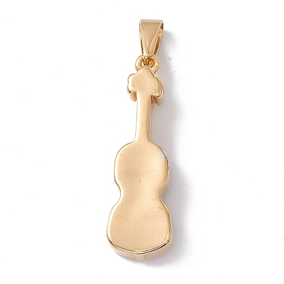 304 Stainless Steel Pendants, Musical Instrument Charm, Violin