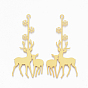 Brass Big Pendants, Christmas Reindeer/Stag