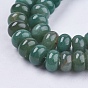 Naturelles vertes perles aventurine pierre brins, rondelle, 8x5mm, Trou: 1mm, Environ 60~65 pcs/chapelet, 15.7 pouce