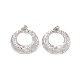 Ring 304 Stainless Steel Stud Earrings for Women