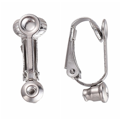 304 Stainless Steel Clip-on Earring Converters Findings, for Non-Pierced Ears
