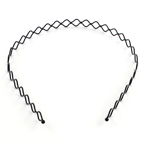 Hair Accessories Iron Wavy Hair Band Findings, 130mm