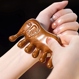 Peignes de massage en bois, éléphant