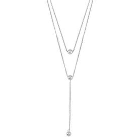 Double Y-shaped Necklace Long Drop Dangle Necklace Delicate Y Chain Necklace Personalized Zircon Pendant Necklaces Choker Trendy Y Necklace Jewelry for Women