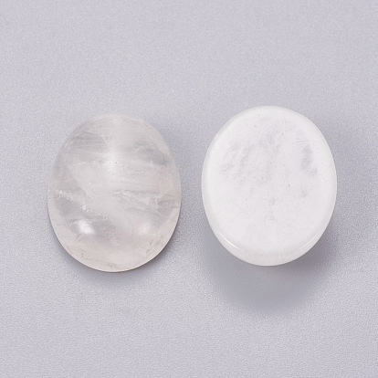 Cabochons en cristal de quartz naturel, cabochons en cristal de roche, ovale